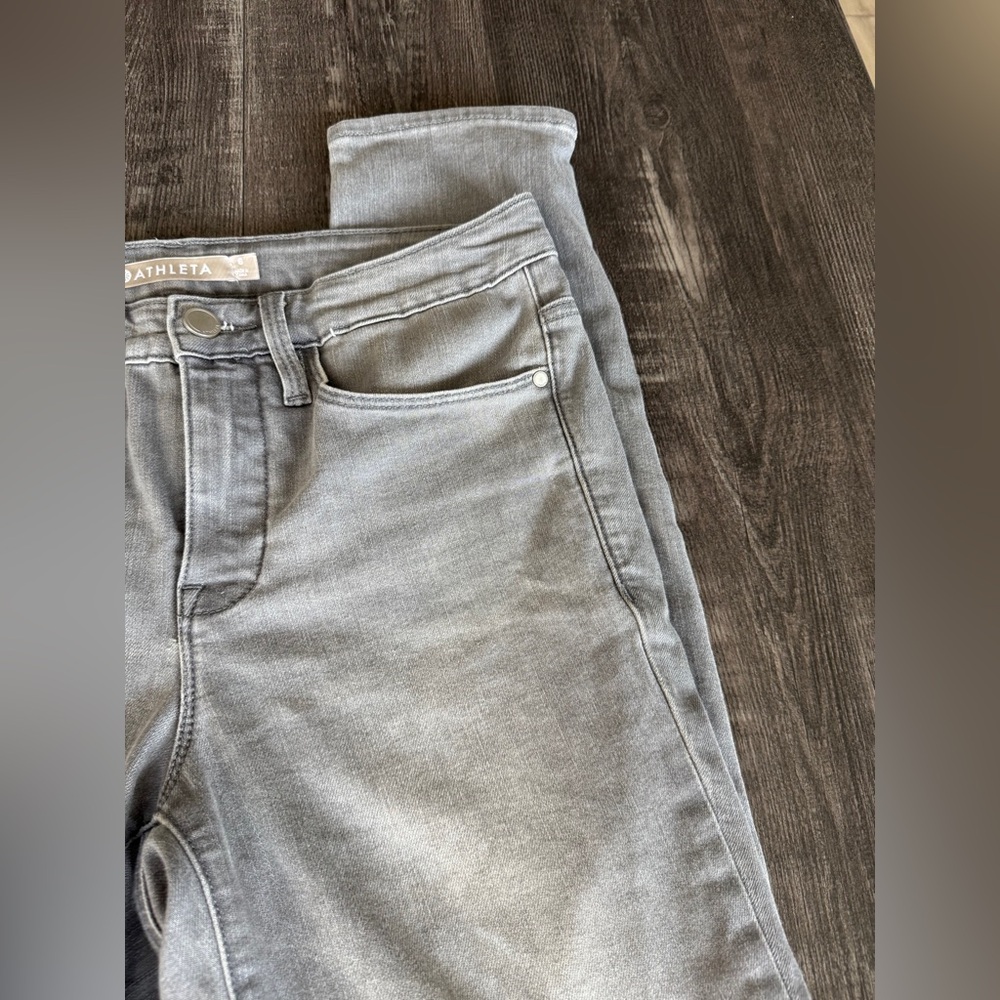 Athleta Sculptek Mid-Rise Skinny Jeans Gray Wash Size 6 - Picture 4 of 10
